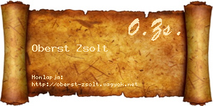 Oberst Zsolt névjegykártya